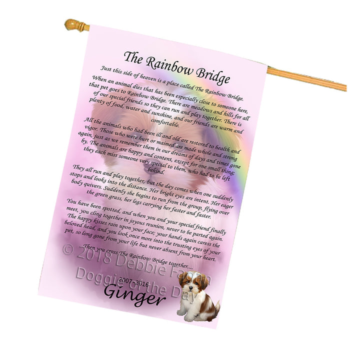 Rainbow Bridge Lhasa Apso Dog House Flag FLG56347