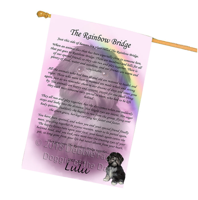 Rainbow Bridge Lhasa Apso Dog House Flag FLG56348