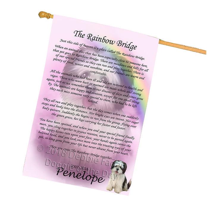 Rainbow Bridge Lhasa Apso Dog House Flag FLG56349