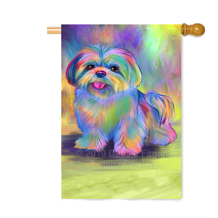 Personalized Paradise Wave Lhasa Apso Dog Custom House Flag FLG-DOTD-A60108