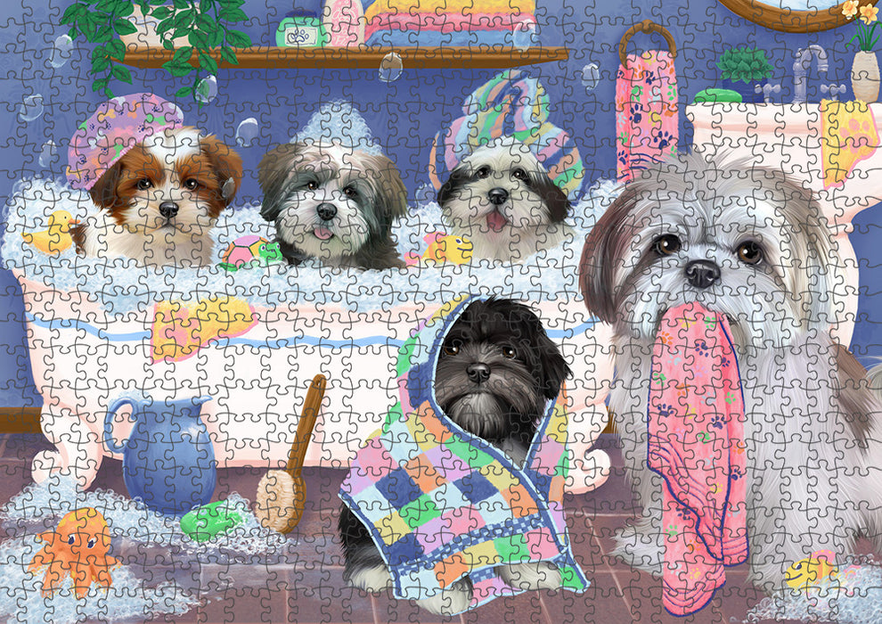 Rub A Dub Dogs In A Tub Lhasa Apsos Dog Puzzle  PUZL95400