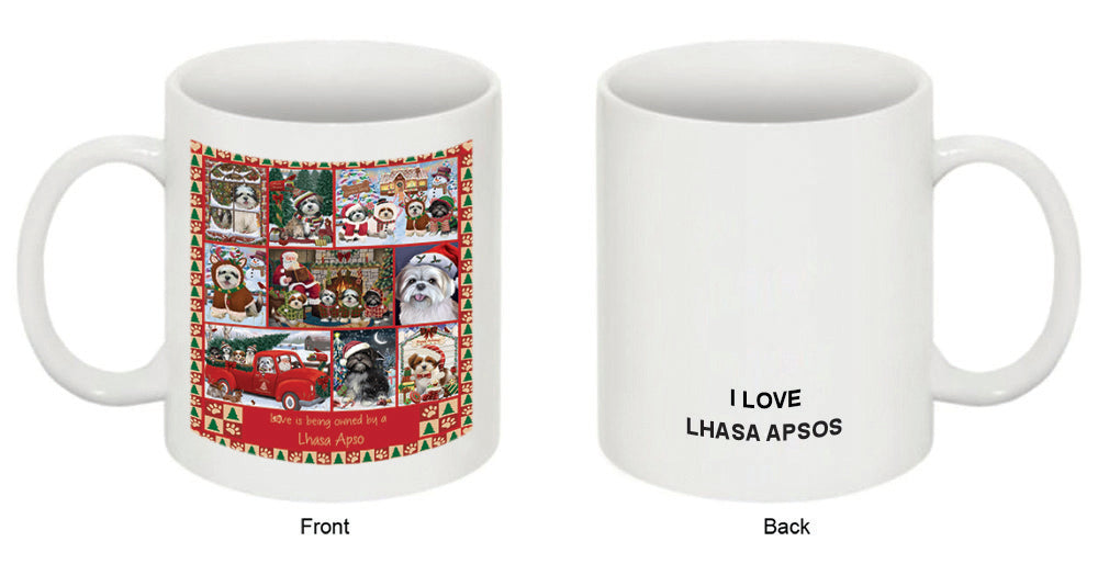 Love is Being Owned Christmas Lhasa Apso Dogs Coffee Mug MUG52634