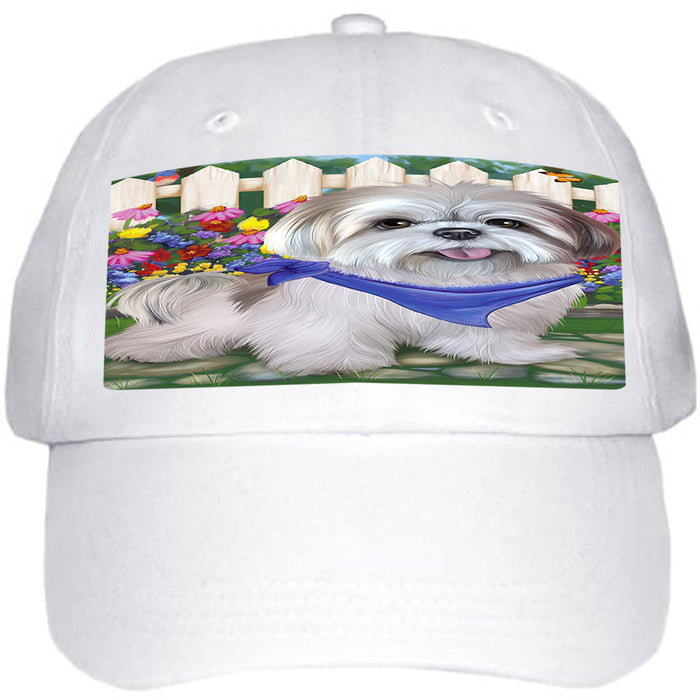 Spring Floral Lhasa Apso Dog Ball Hat Cap HAT53445