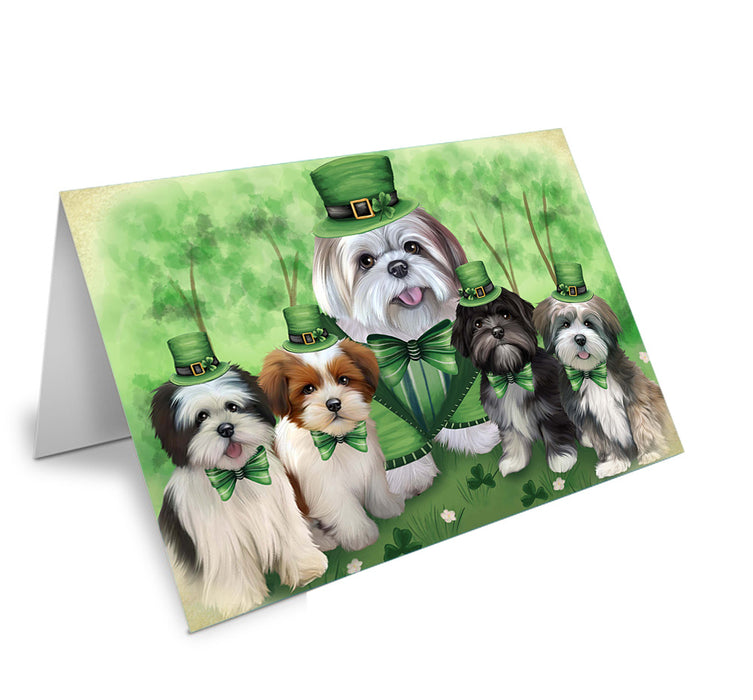 St. Patricks Day Irish Portrait Lhasa Apsos Dog Handmade Artwork Assorted Pets Greeting Cards and Note Cards with Envelopes for All Occasions and Holiday Seasons GCD52019