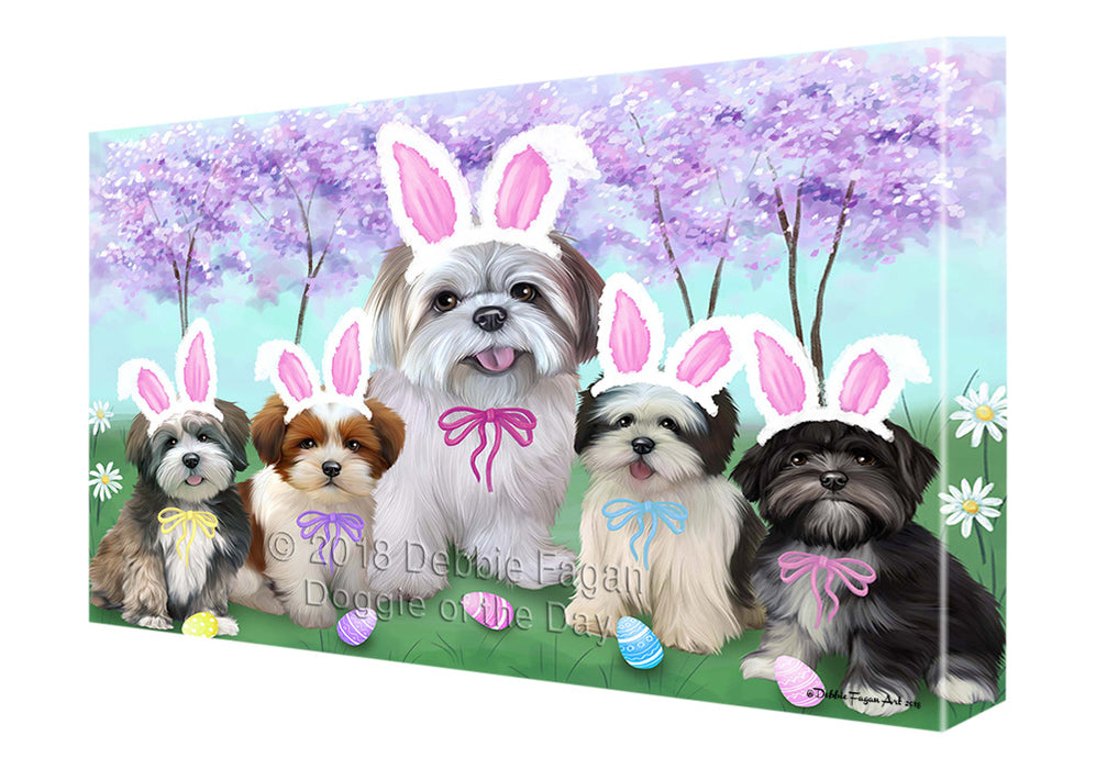 Lhasa Apso Dog Easter Holiday Canvas Wall Art CVS58170