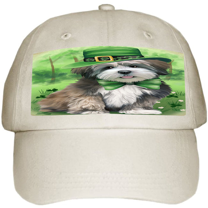 St. Patricks Day Irish Portrait Lhasa Apso Dog Ball Hat Cap HAT50220