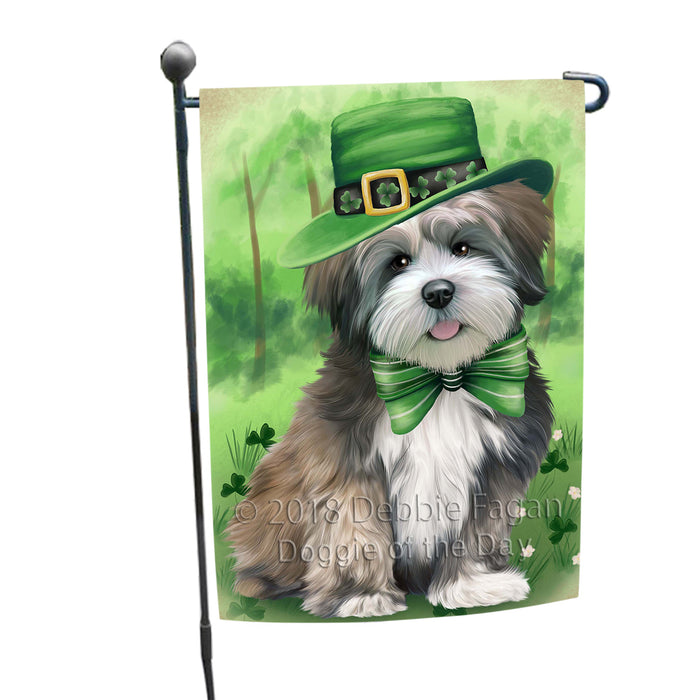 St. Patricks Day Irish Portrait Lhasa Apso Dog Garden Flag GFLG48738