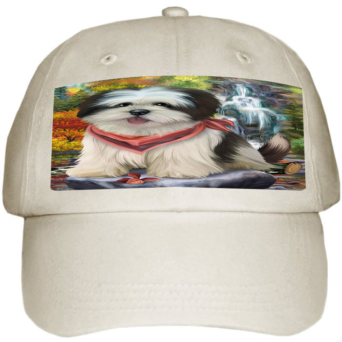 Scenic Waterfall Lhasa Apso Dog Ball Hat Cap HAT52179