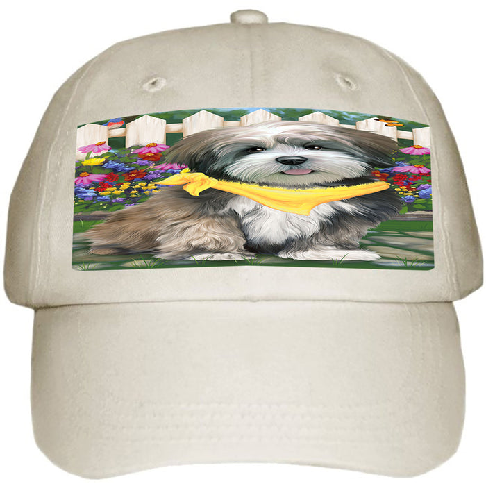 Spring Floral Lhasa Apso Dog Ball Hat Cap HAT53451