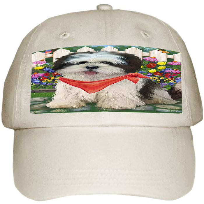 Spring Floral Lhasa Apso Dog Ball Hat Cap HAT53454