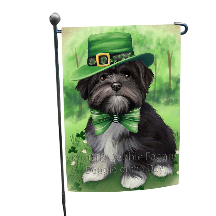 St. Patricks Day Irish Portrait Lhasa Apso Dog Garden Flag GFLG48740