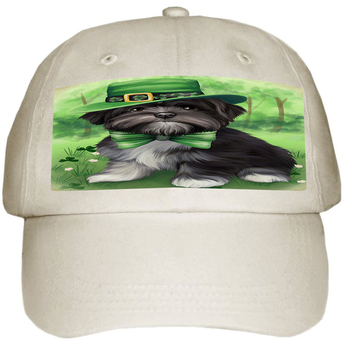 St. Patricks Day Irish Portrait Lhasa Apso Dog Ball Hat Cap HAT50226