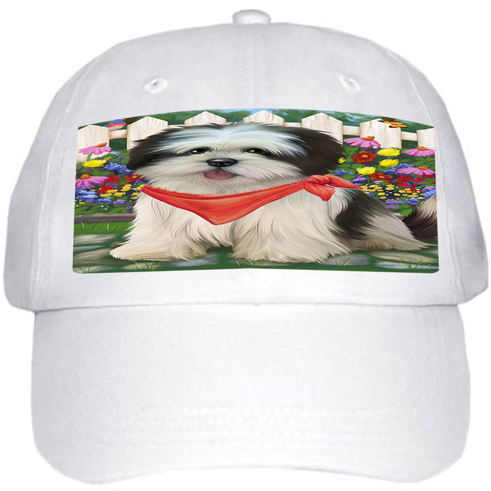 Spring Floral Lhasa Apso Dog Ball Hat Cap HAT53454