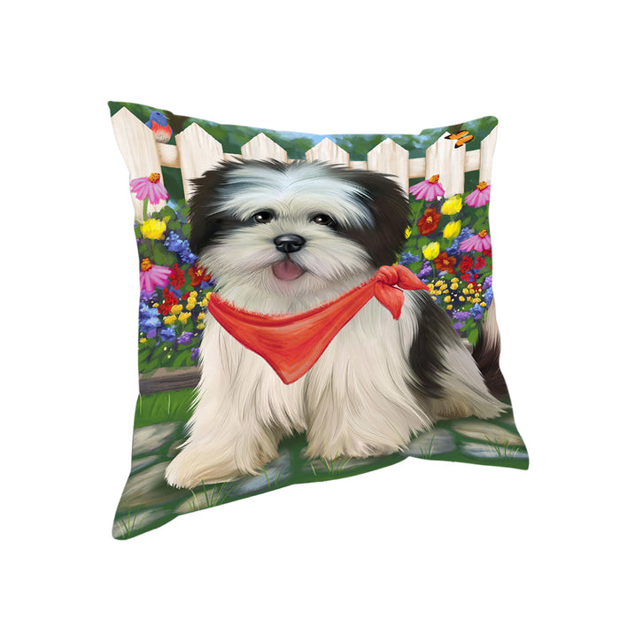 Spring Floral Lhasa Apso Dog Pillow PIL55484
