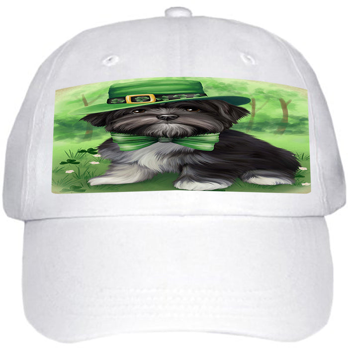 St. Patricks Day Irish Portrait Lhasa Apso Dog Ball Hat Cap HAT50226