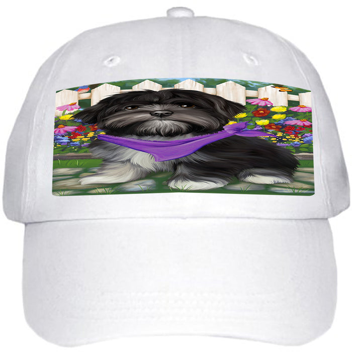 Spring Floral Lhasa Apso Dog Ball Hat Cap HAT53457