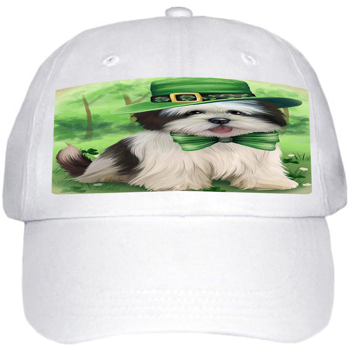 St. Patricks Day Irish Portrait Lhasa Apso Dog Ball Hat Cap HAT50229