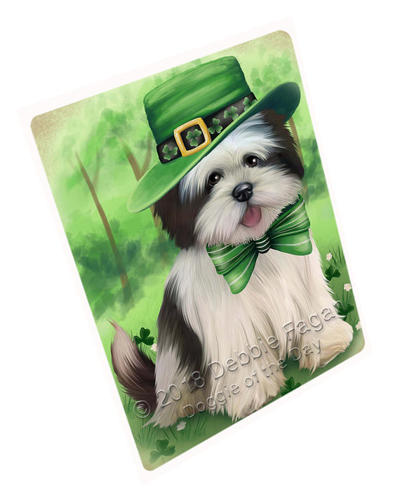 St. Patricks Day Irish Portrait Lhasa Apso Dog Magnet Mini (3.5" x 2") MAG50364