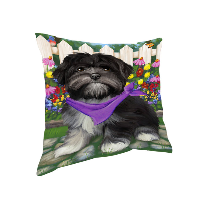 Spring Floral Lhasa Apso Dog Pillow PIL55488