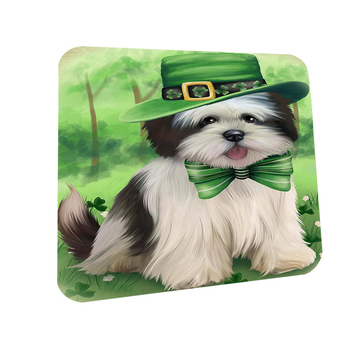 St. Patricks Day Irish Portrait Lhasa Apso Dog Coasters Set of 4 CST48791