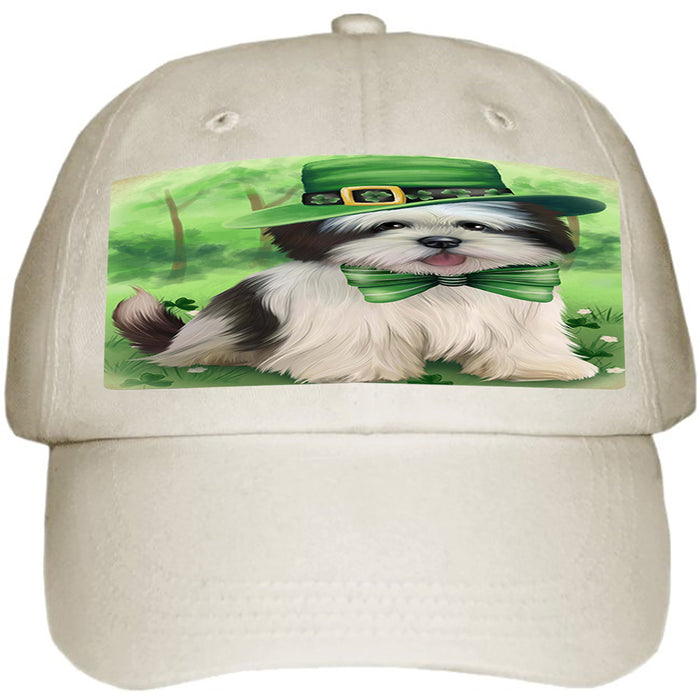 St. Patricks Day Irish Portrait Lhasa Apso Dog Ball Hat Cap HAT50229