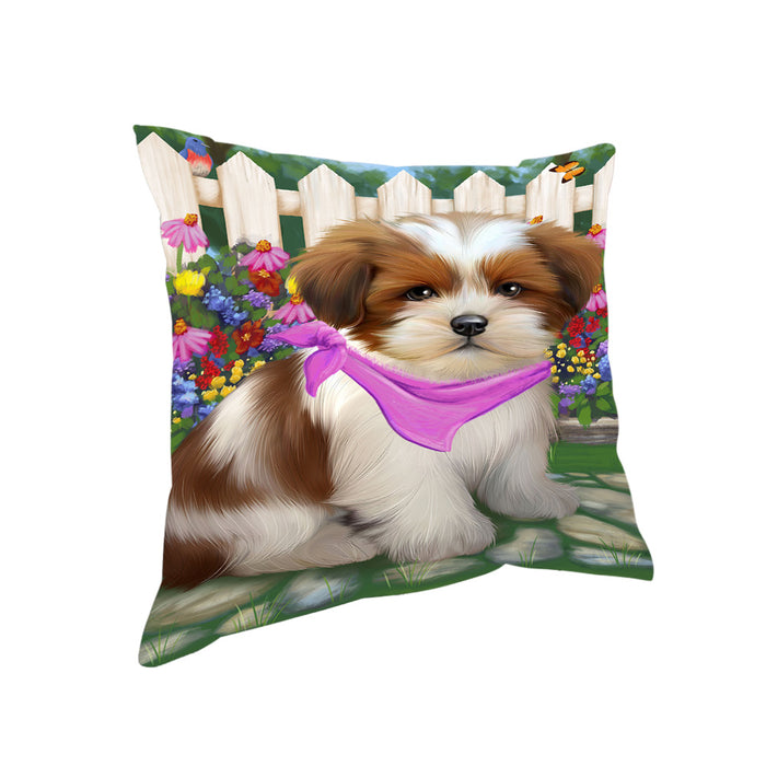 Spring Floral Lhasa Apso Dog Pillow PIL55492