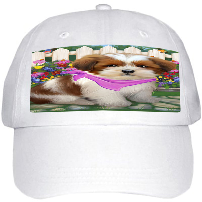 Spring Floral Lhasa Apso Dog Ball Hat Cap HAT53460