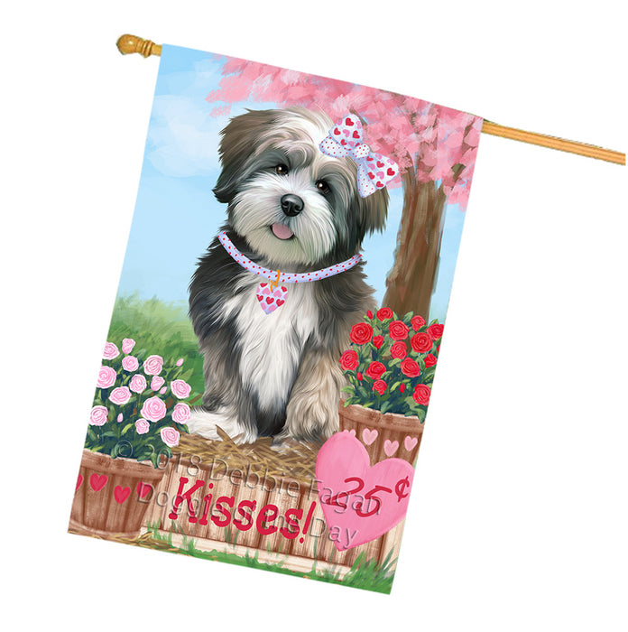 Rosie 25 Cent Kisses Lhasa Apso Dog House Flag FLG56644