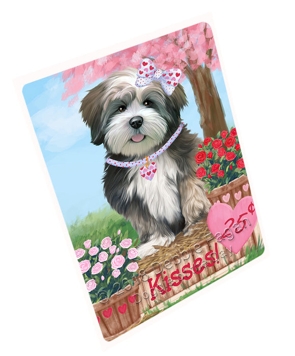 Rosie 25 Cent Kisses Lhasa Apso Dog Large Refrigerator / Dishwasher Magnet RMAG98028