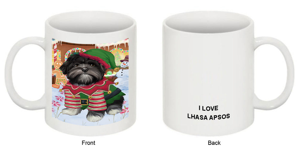Christmas Gingerbread House Candyfest Lhasa Apso Dog Coffee Mug MUG51776