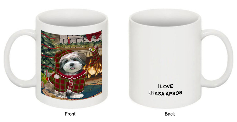The Stocking was Hung Lhasa Apso Dog Coffee Mug MUG50750