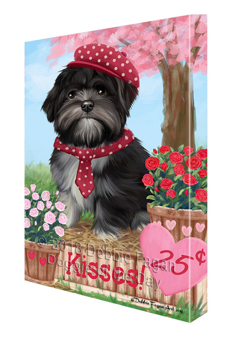 Rosie 25 Cent Kisses Lhasa Apso Dog Canvas Print Wall Art Décor CVS125873