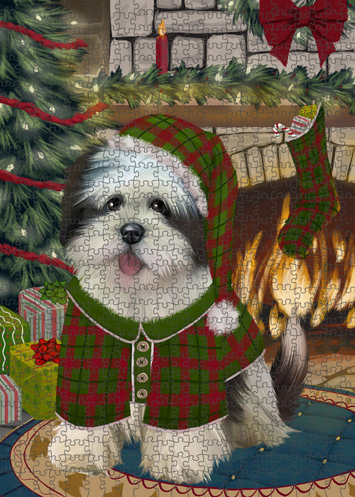 The Stocking was Hung Lhasa Apso Dog Puzzle  PUZL89616