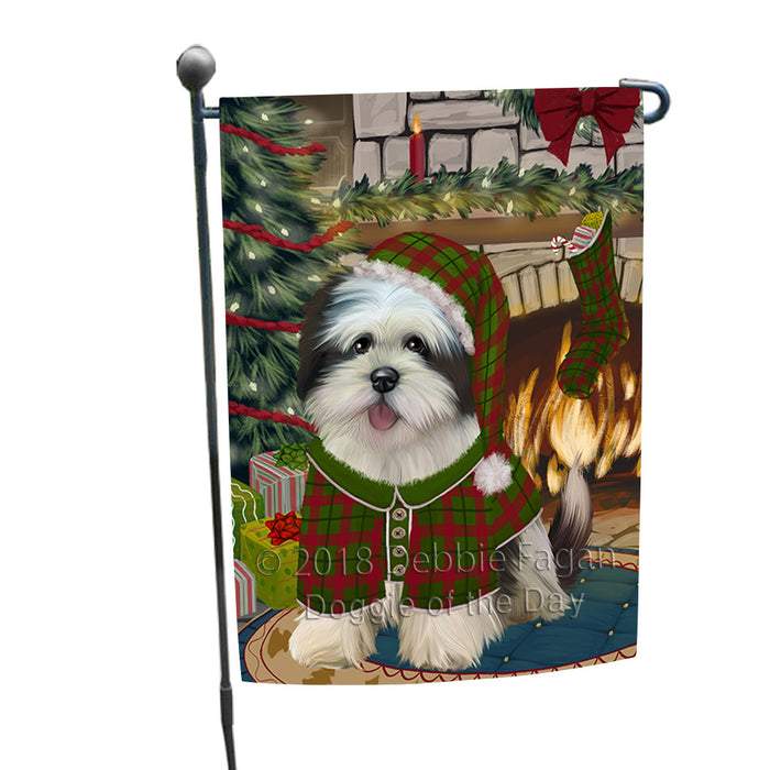 The Stocking was Hung Lhasa Apso Dog Garden Flag GFLG55646