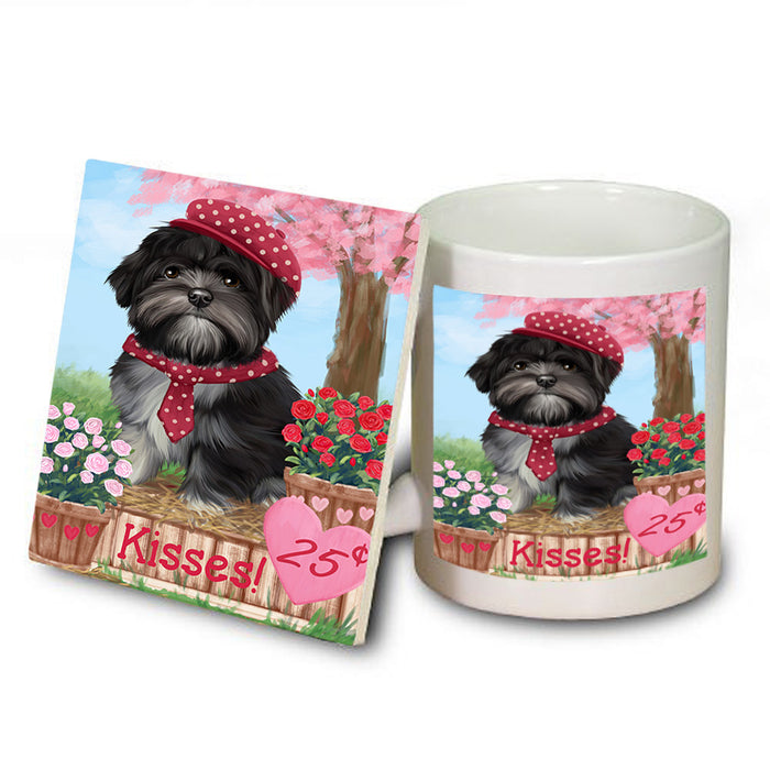 Rosie 25 Cent Kisses Lhasa Apso Dog Mug and Coaster Set MUC55953