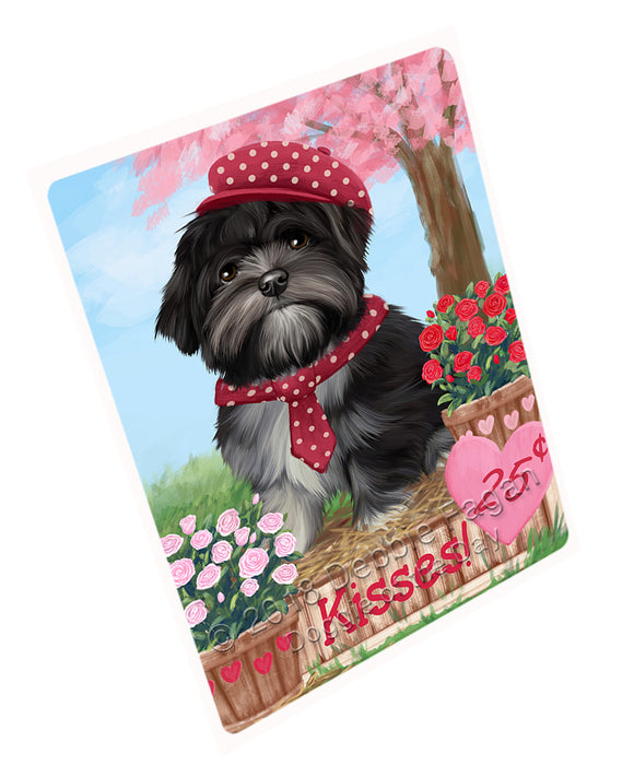 Rosie 25 Cent Kisses Lhasa Apso Dog Magnet MAG73020 (Small 5.5" x 4.25")