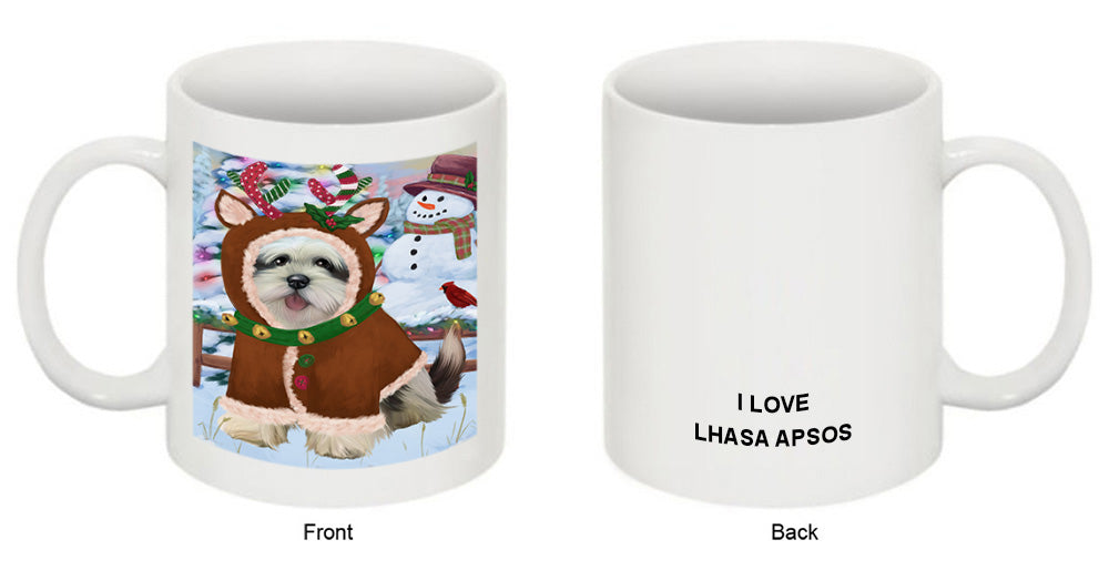 Christmas Gingerbread House Candyfest Lhasa Apso Dog Coffee Mug MUG51777