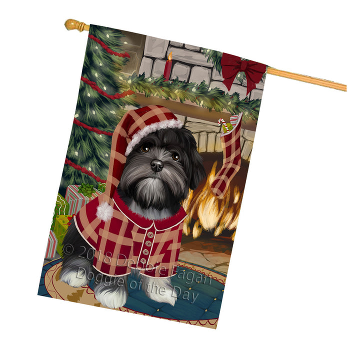The Stocking was Hung Lhasa Apso Dog House Flag FLG55783