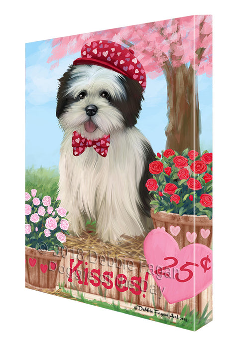 Rosie 25 Cent Kisses Lhasa Apso Dog Canvas Print Wall Art Décor CVS125882