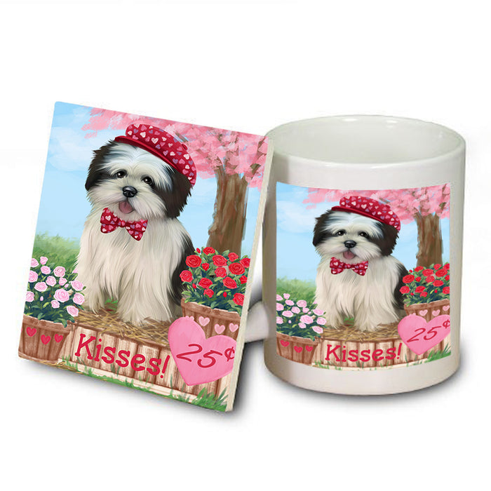 Rosie 25 Cent Kisses Lhasa Apso Dog Mug and Coaster Set MUC55954