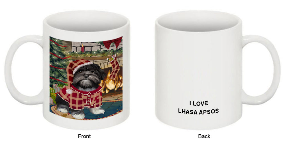The Stocking was Hung Lhasa Apso Dog Coffee Mug MUG50752