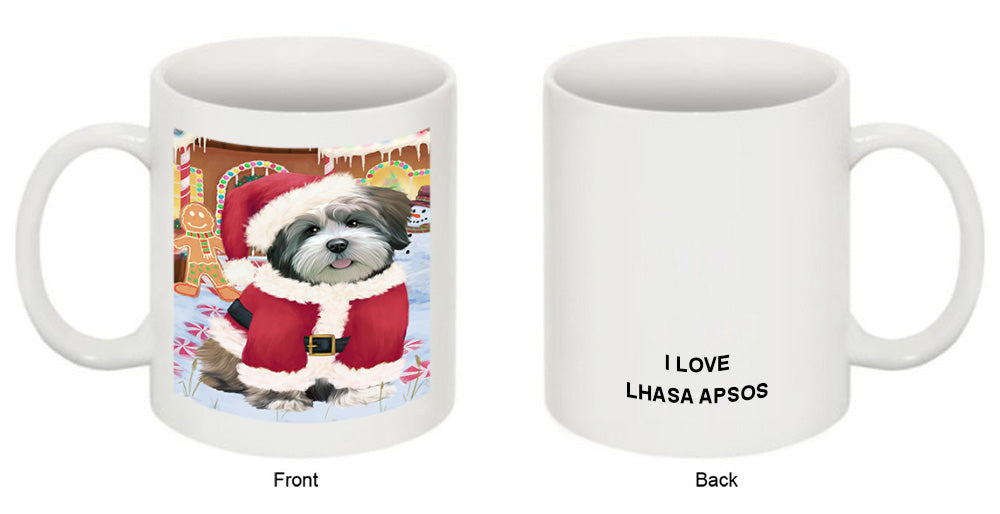 Christmas Gingerbread House Candyfest Lhasa Apso Dog Coffee Mug MUG51778