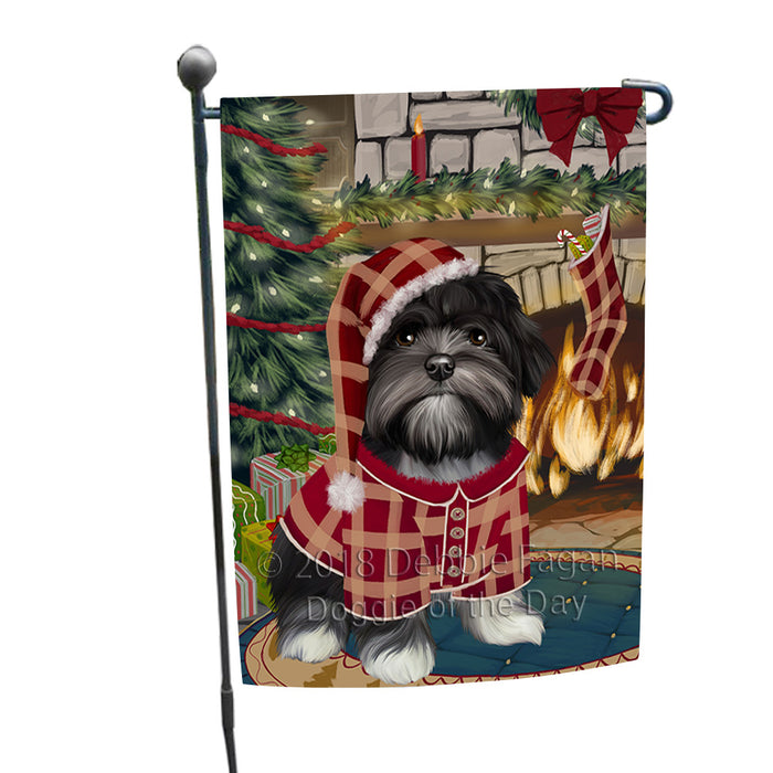 The Stocking was Hung Lhasa Apso Dog Garden Flag GFLG55647