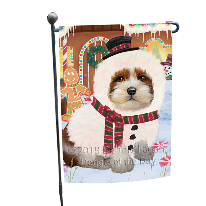 Christmas Gingerbread House Candyfest Lhasa Apso Dog Garden Flag GFLG56929