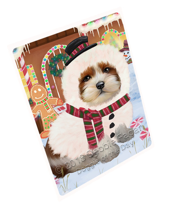Christmas Gingerbread House Candyfest Lhasa Apso Dog Cutting Board C74280