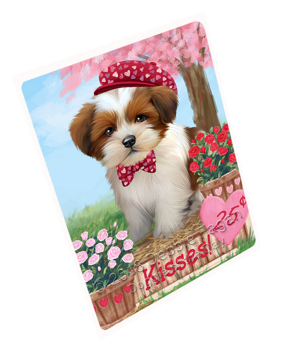 Rosie 25 Cent Kisses Lhasa Apso Dog Magnet MAG73026 (Small 5.5" x 4.25")