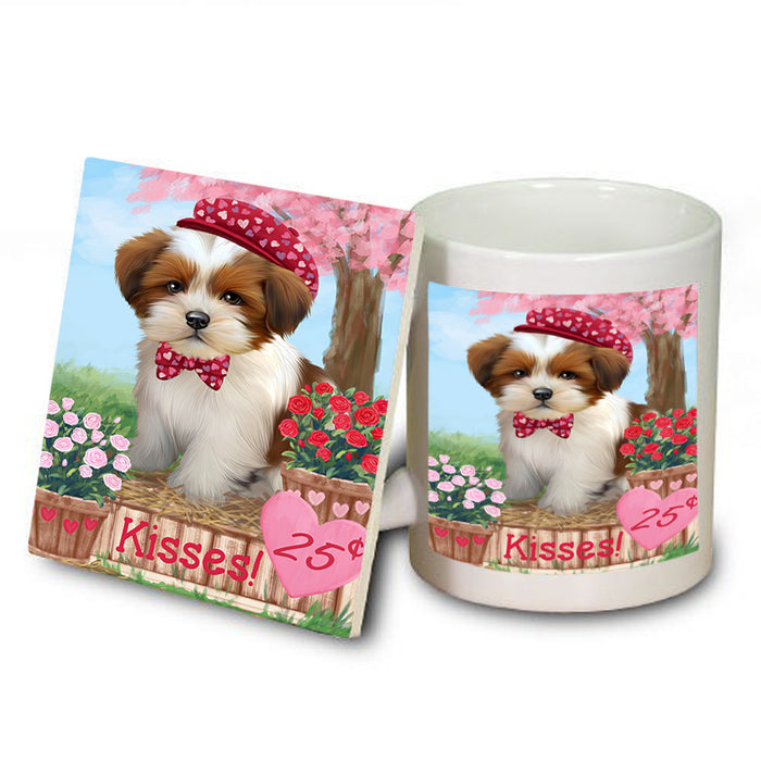 Rosie 25 Cent Kisses Lhasa Apso Dog Mug and Coaster Set MUC55955