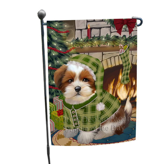 The Stocking was Hung Lhasa Apso Dog Garden Flag GFLG55648