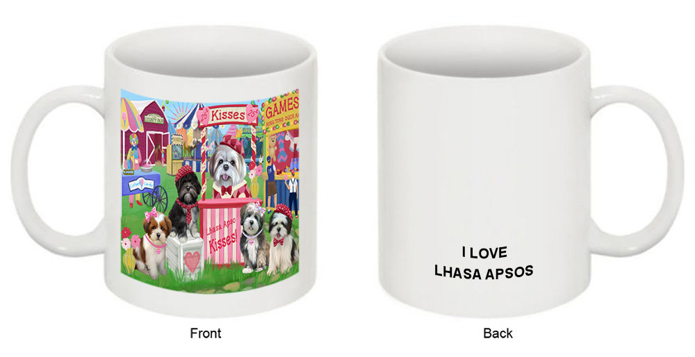 Carnival Kissing Booth Lhasa Apsos Dog Coffee Mug MUG51303