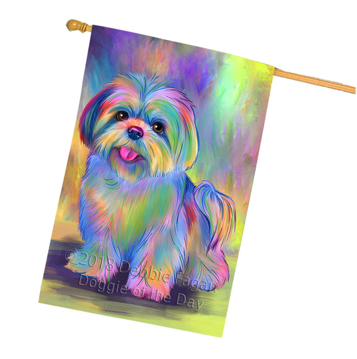 Paradise Wave Lhasa Apso Dog House Flag FLG57402